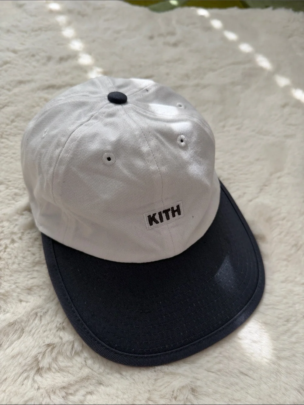 Kith Kids reversible White and grey Panel Cap